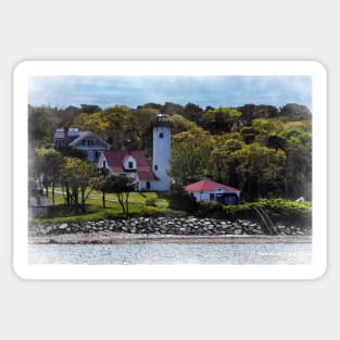 Village Lighthouse Watercolor Sticker